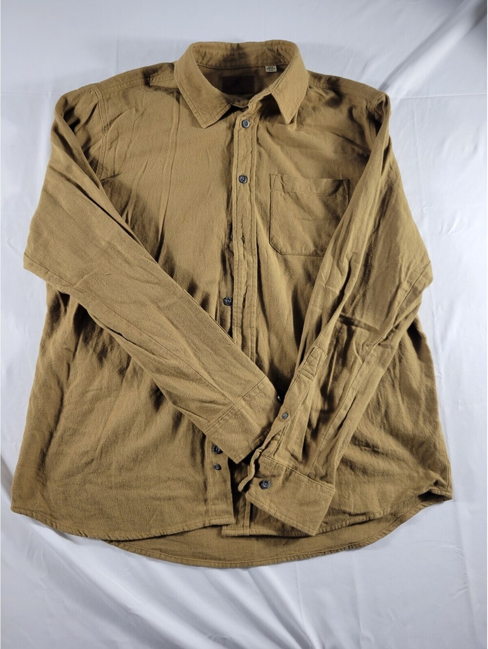 Woolrich Flannel Shirt Size XL Workwear Mustard Yellow Preppy Comfy Warm